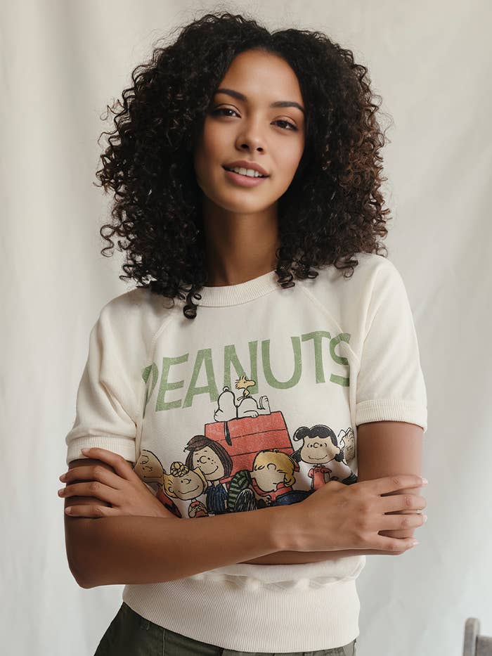 White Charlie & the Gang Raglan for wholesale on Faire1