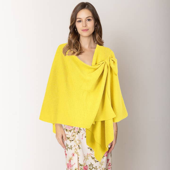 Sensibling Corp. - Wholesale Poncho - Women's - Shoulder Strap Solid Ruana Poncho50