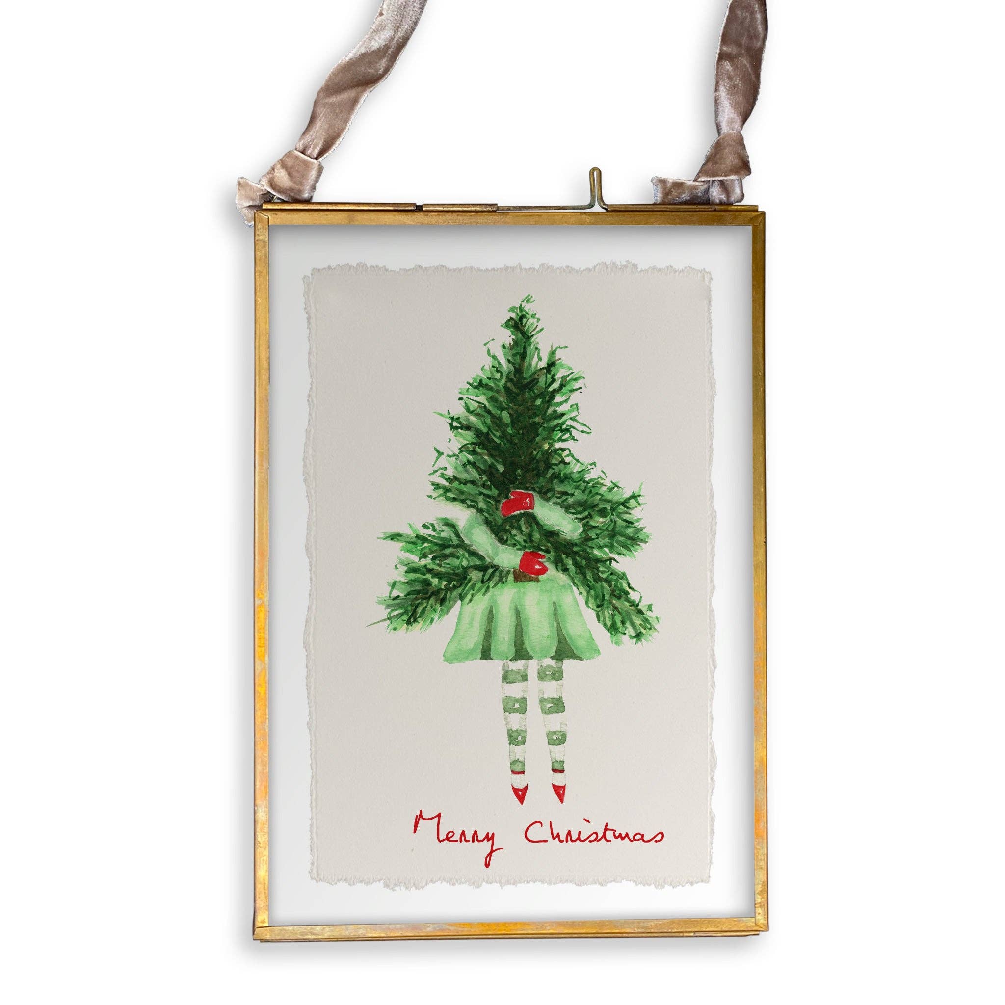 French Graffiti - Vendita all'ingrosso Strofinacci - Signora con albero di Natale13