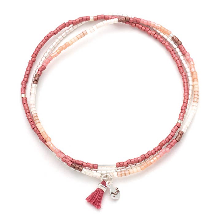 Chromacolor Miyuki Bracelet Trio - Blush Multi/Silver for wholesale by Scout Curated Wears