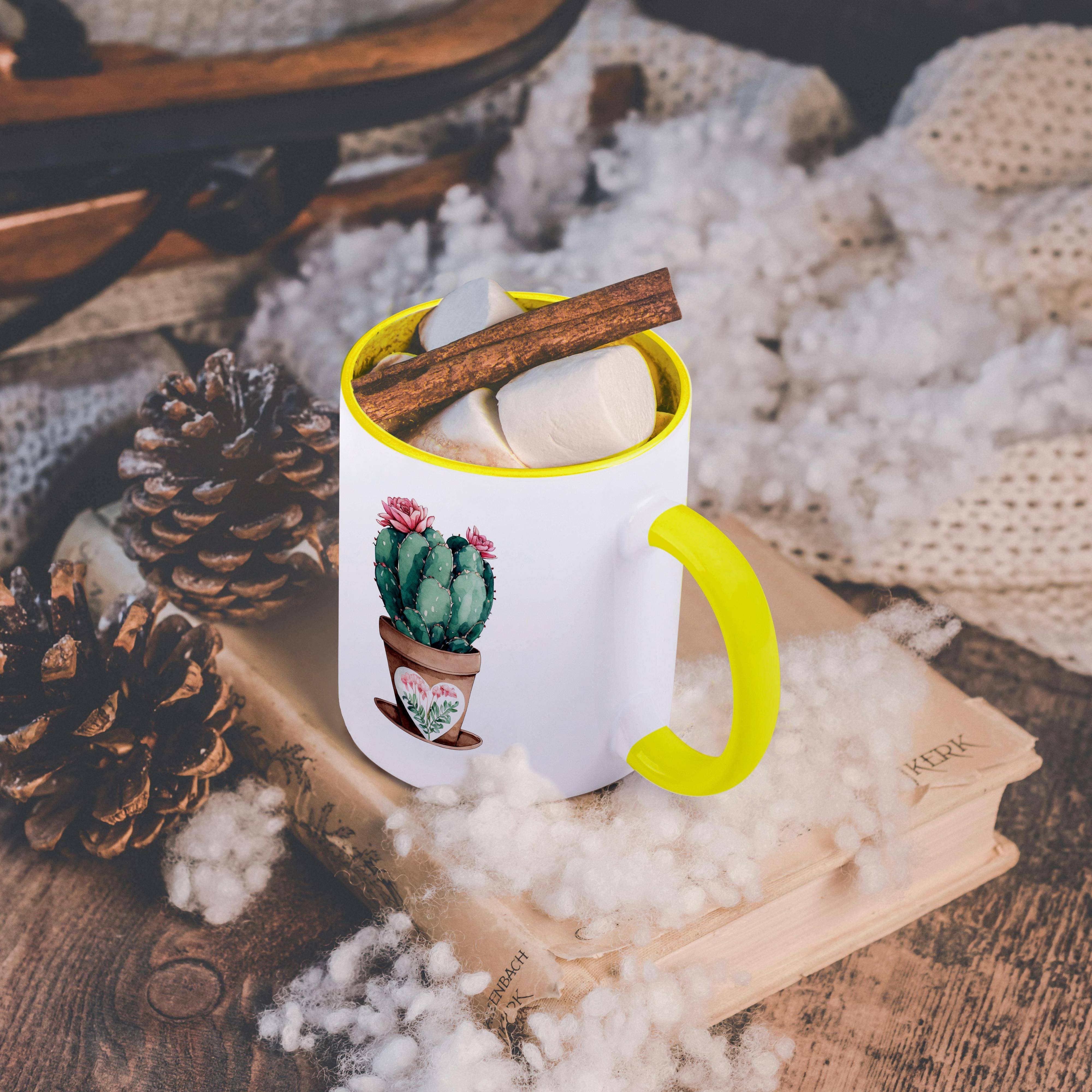 3dRose - Wholesale Coffee Mug - 3dRose, Pretty Pottted Pink Flowering Cactus Illustration, Mug5