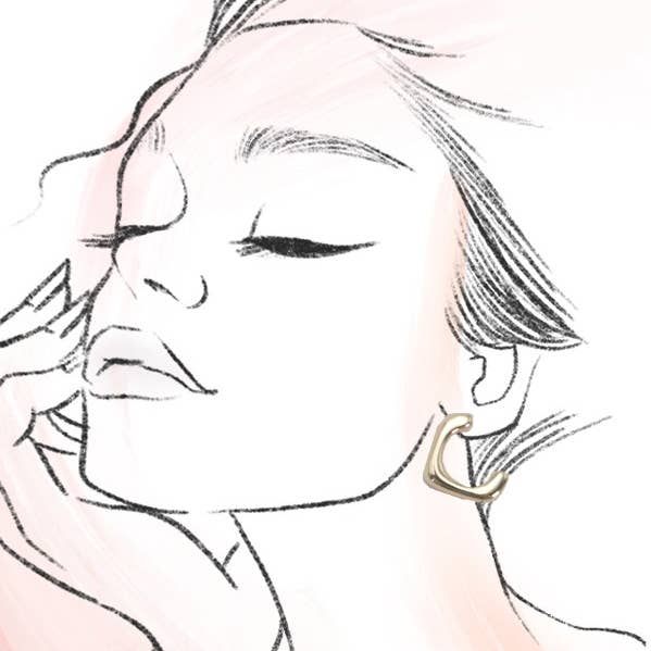 Gold BUBBLE PUFFY SQUARE SHAPE TUBE HOOP EARRRINGS | 10E40426057 for wholesale on Faire