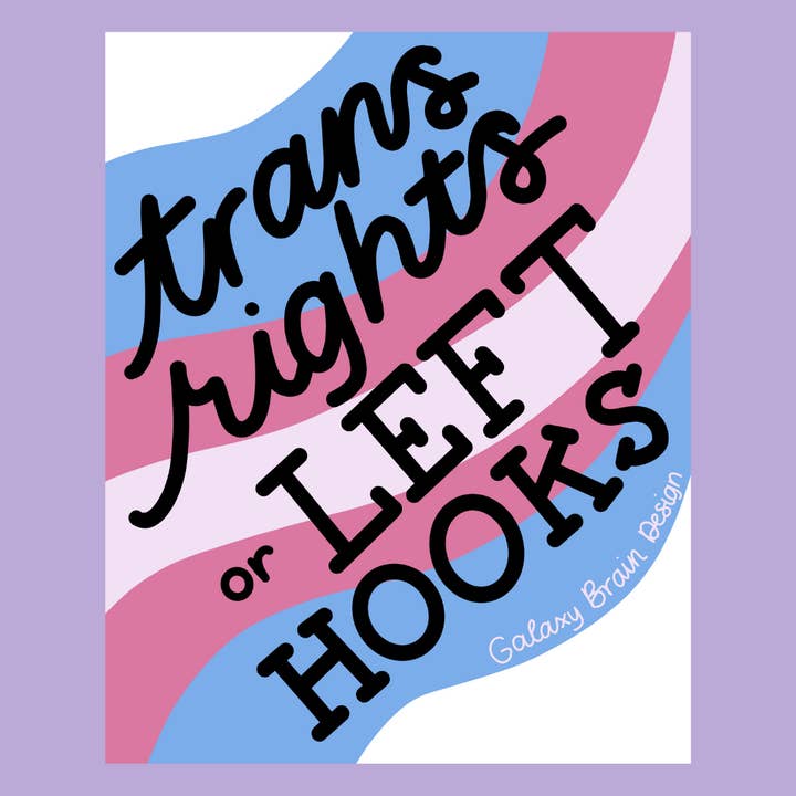 Galaxy Brain Design - Wholesale Art Print - Trans Rights or Left Hooks Print