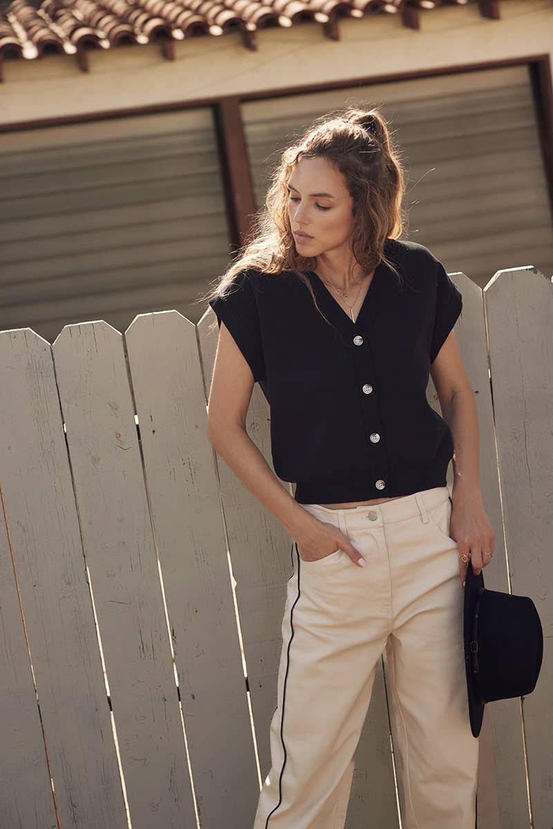 in february - Wholesale Pants - Women's - CLASSIC MEETS ELEVATED CAUSUAL PIPED TWILL BARREL-LEG PANTS26