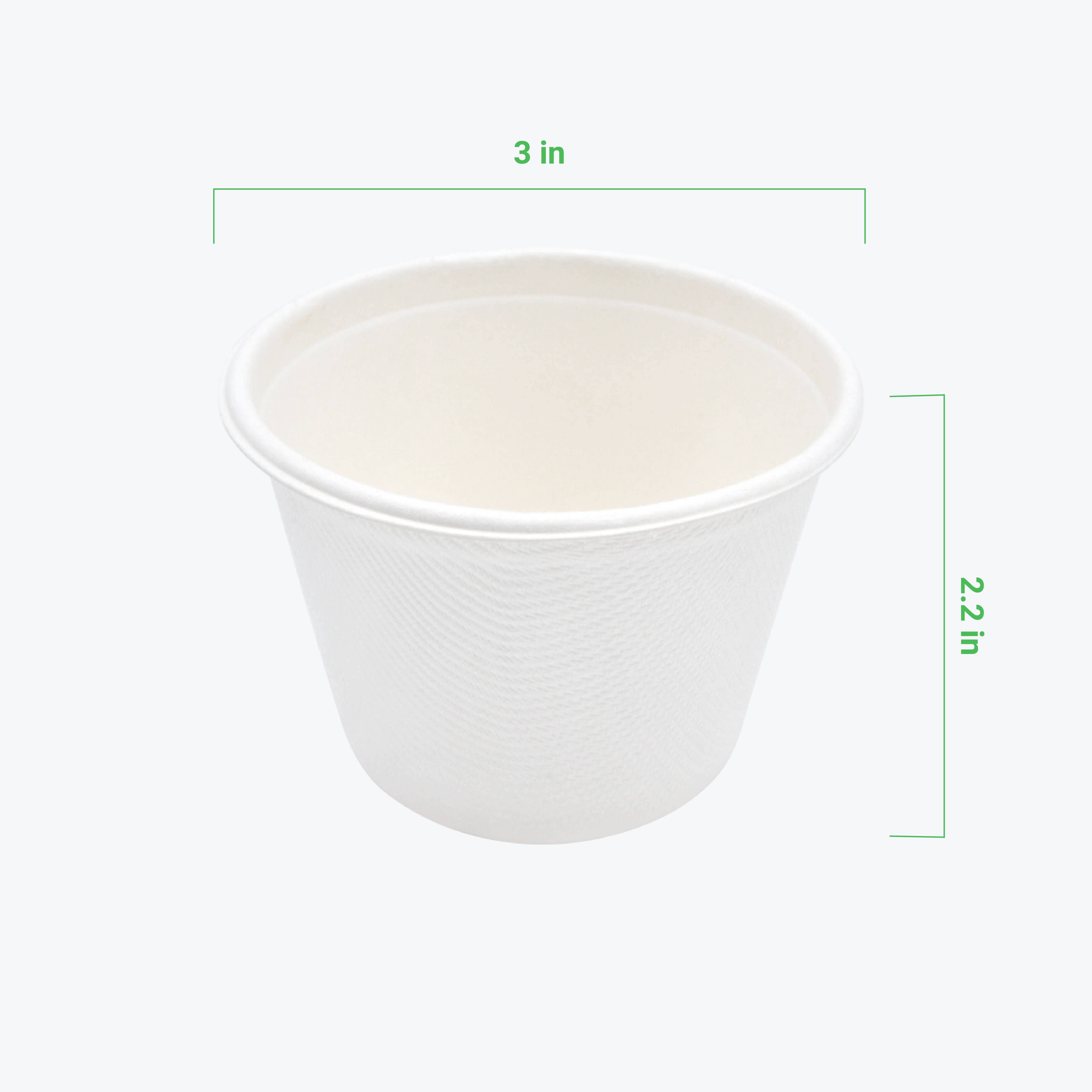 Reharvest – Engroshandel Engangsbæger – Engangs 4 & 9oz Kopper [50-pak] Biologisk nedbrydelige Bagasse Kopper15