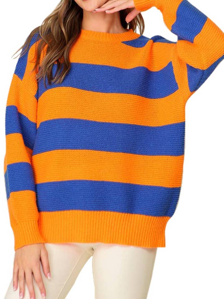 Game Day Stripe Sweater for wholesale by Vanilla Monkey