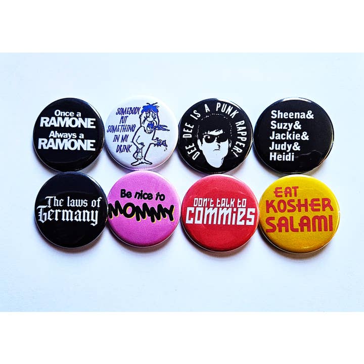 Classic Punk Rock Buttons Magnets & Bottle Openers. Set 11 for wholesale by Flip The Record
