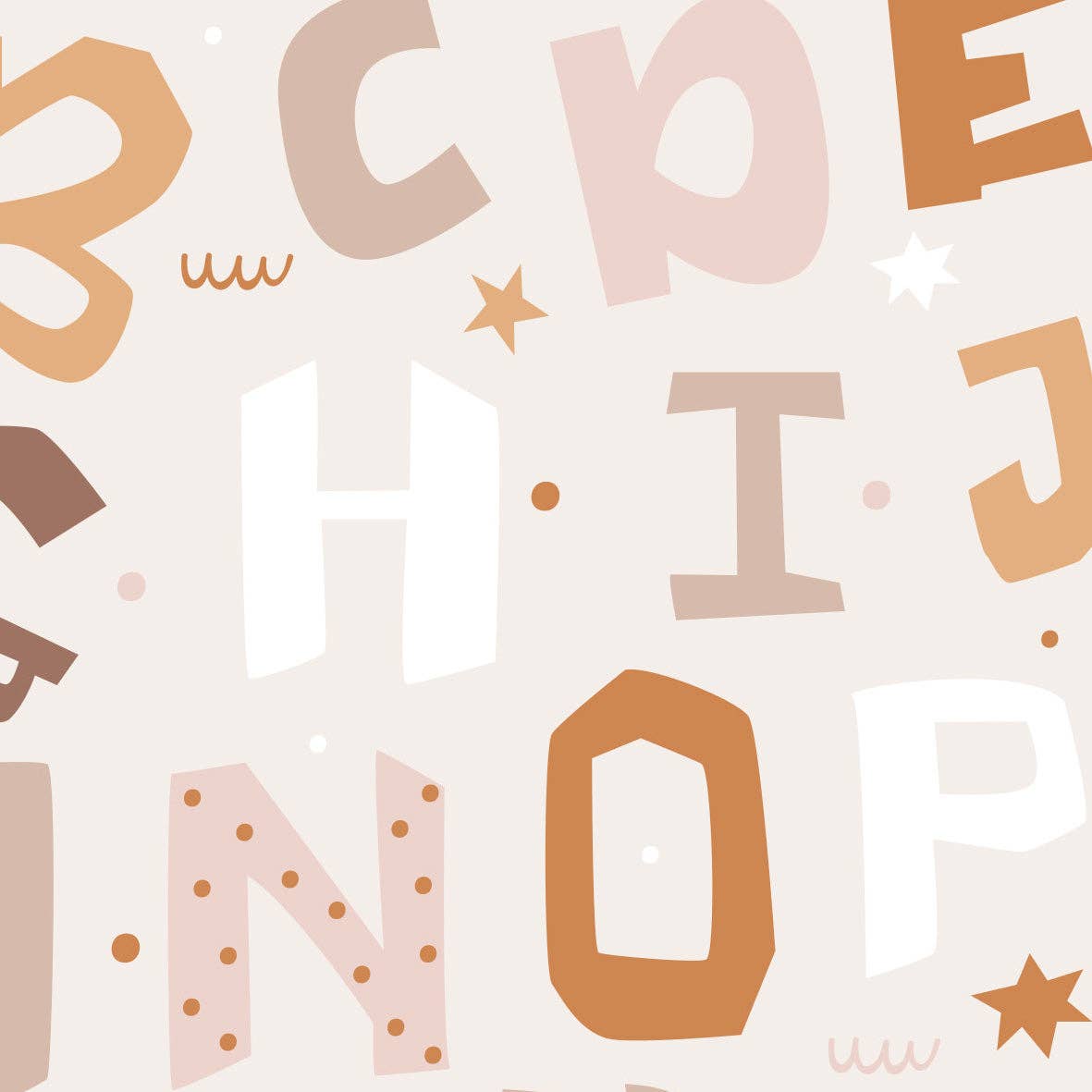 Wallpapers4Beginners - Wholesale Wallpaper - Carta da parati con alfabeto giocoso per le camere dei bambini4