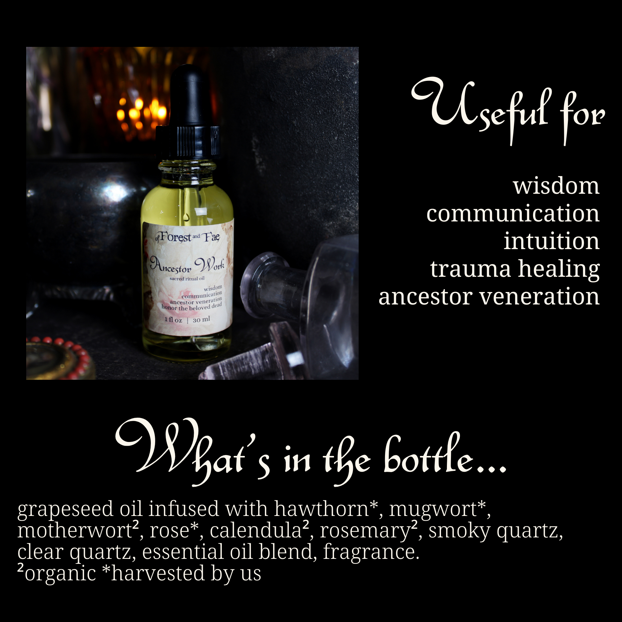 of Forest and Fae - Wholesale Meditation Supplies - Ancestor Work Sacred Ritual Oil • Altar Oil • Witchcraft2