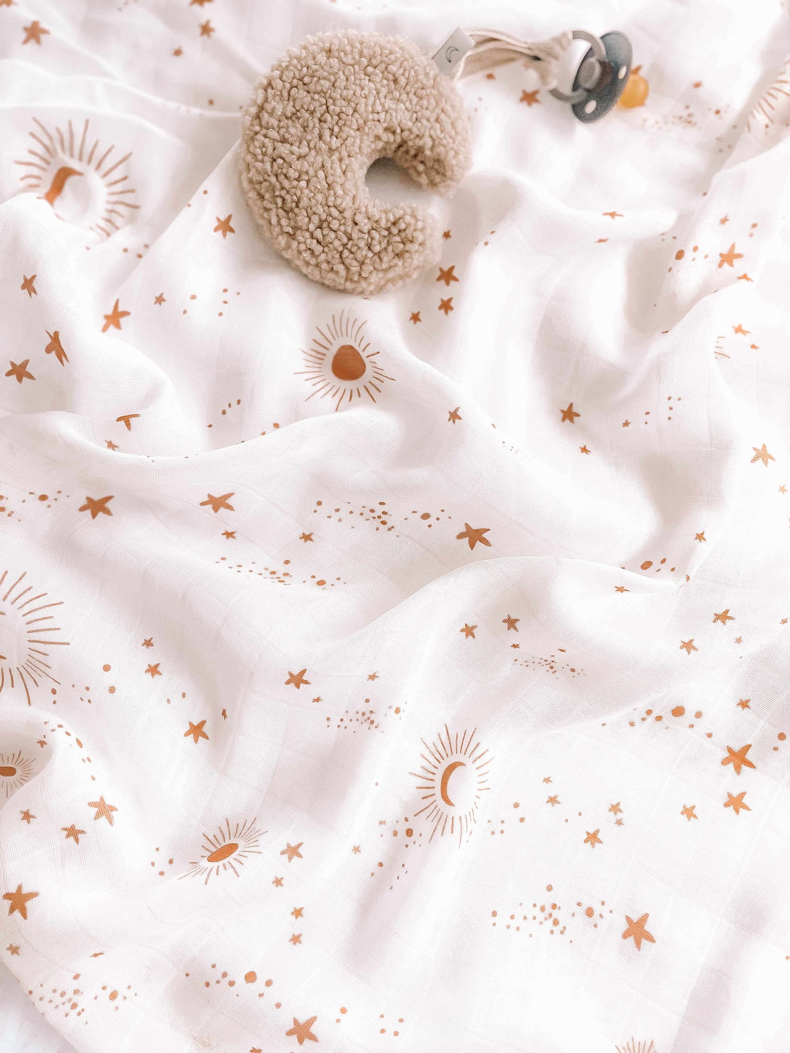 Fox & Fallow – Engroshandel Svøb - Baby – Constellation Organisk Muslin Wrap Swaddle4