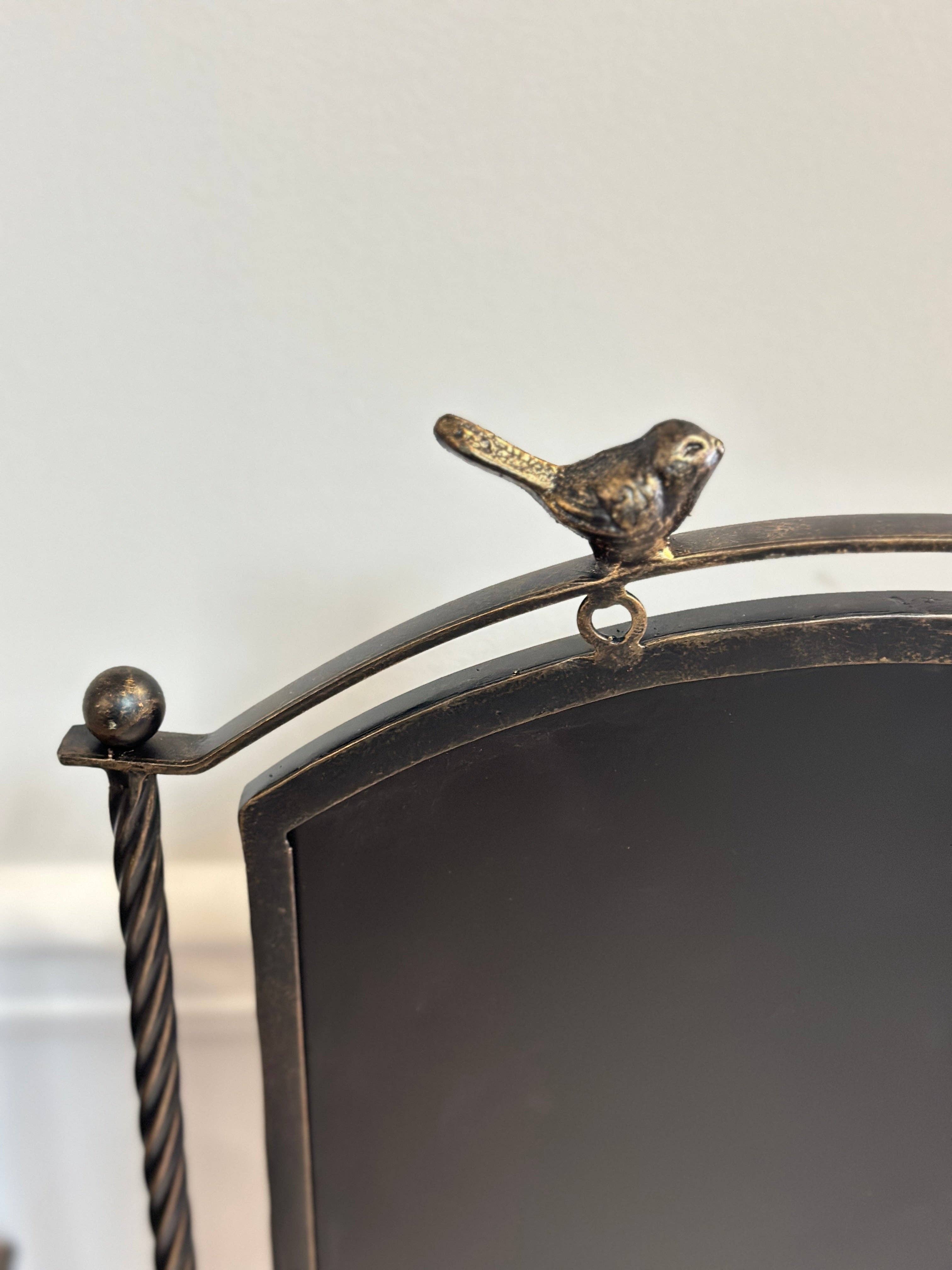 Vagabond Vintage - Wholesale Chalkboard - Metal Pedestal Chalkboard with Bird Accents1