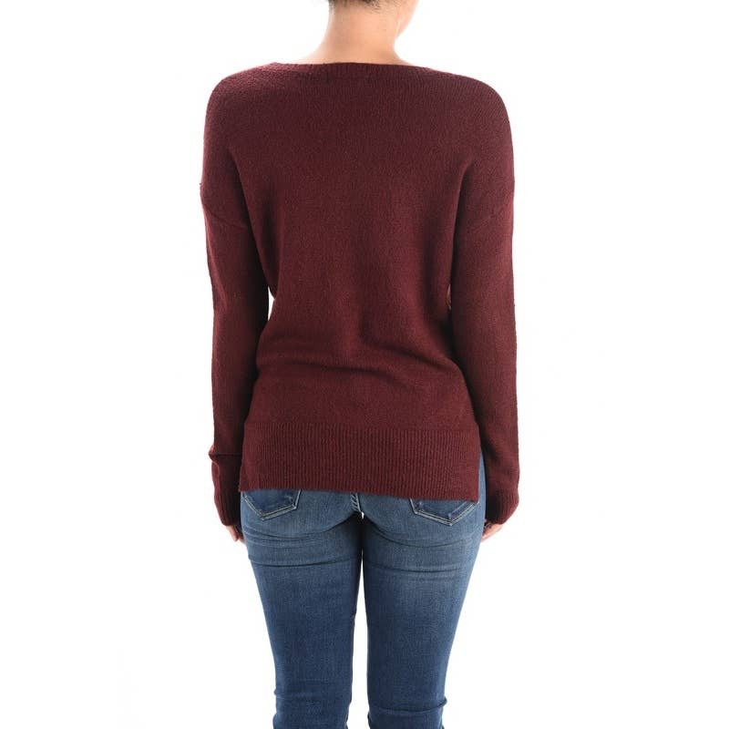 Mak – wholesale Pullovertröja - Dam – Crewneck stickad tröja med sidoslits MK801528