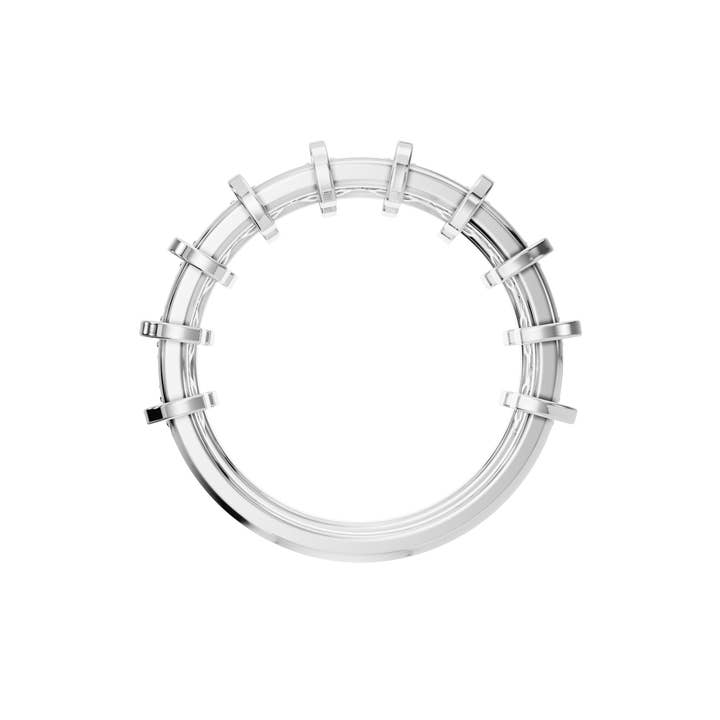 PureYou Jewelry - Vente Alliances/bagues de mariage - Alliance Eternité en or 14 carats sertie de diamants, bague empilable7