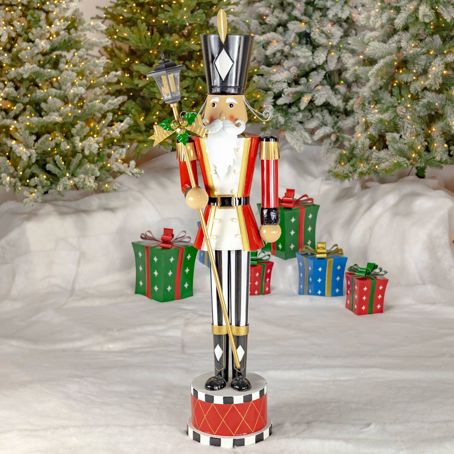 Zaer Ltd. International - Wholesale Holiday Nutcracker - 5ft Tall Light-Up Iron Christmas Nutcrackers - 5 Asst Styles18
