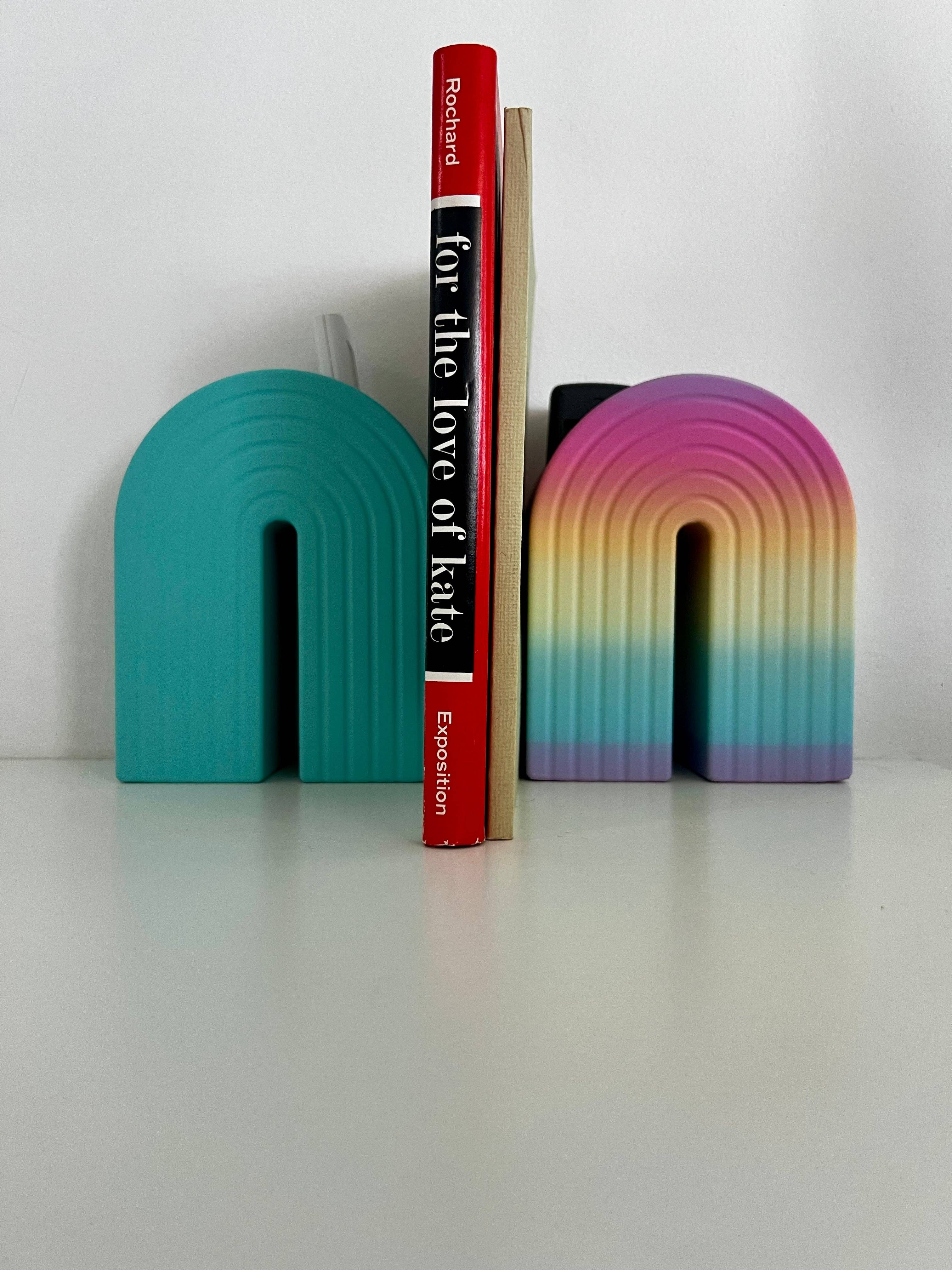 Brehmwood Creative - Wholesale Bookend - Rainbow Bookend Organizer | Perfect for the Desktop or Succulent/Plants15