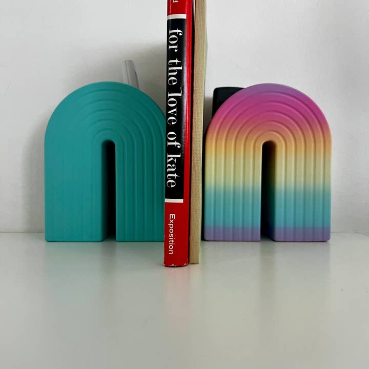 Brehmwood Creative - Wholesale Bookend - Rainbow Bookend Organizer | Perfect for the Desktop or Succulent/Plants15