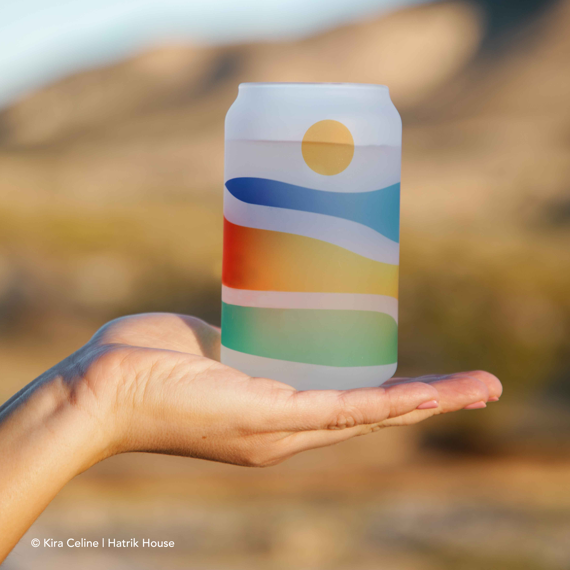 Human Nature Designs - Wholesale Beer Glass/Mug - Colorful Mountain Beer Glass - Colorful Glassware3