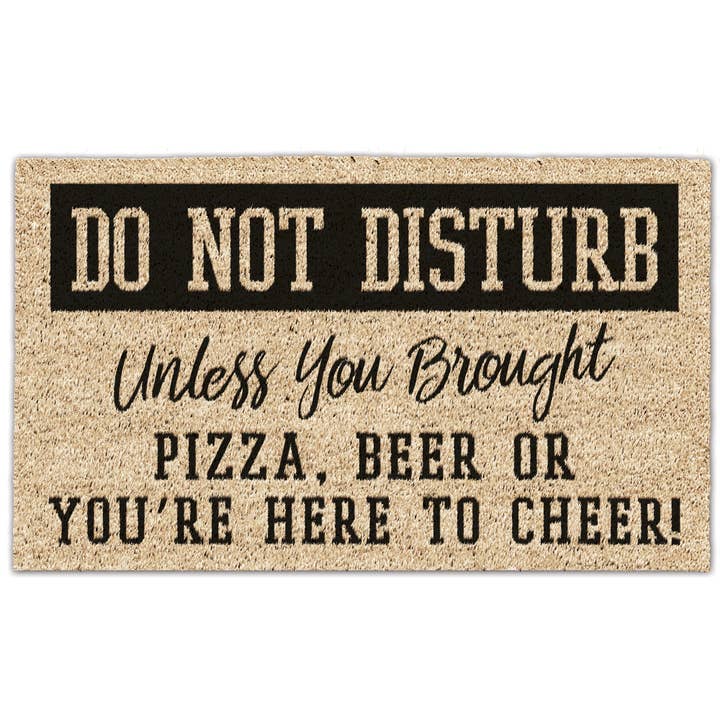 Design Imports - Wholesale Door Mat - Pizza, Beer & Cheer Doormat