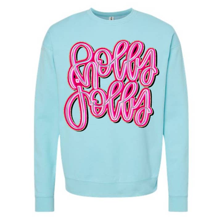 Holly Jolly Pink Trendy Christmas Shirt/Sweatshirt for wholesale by Ally Co