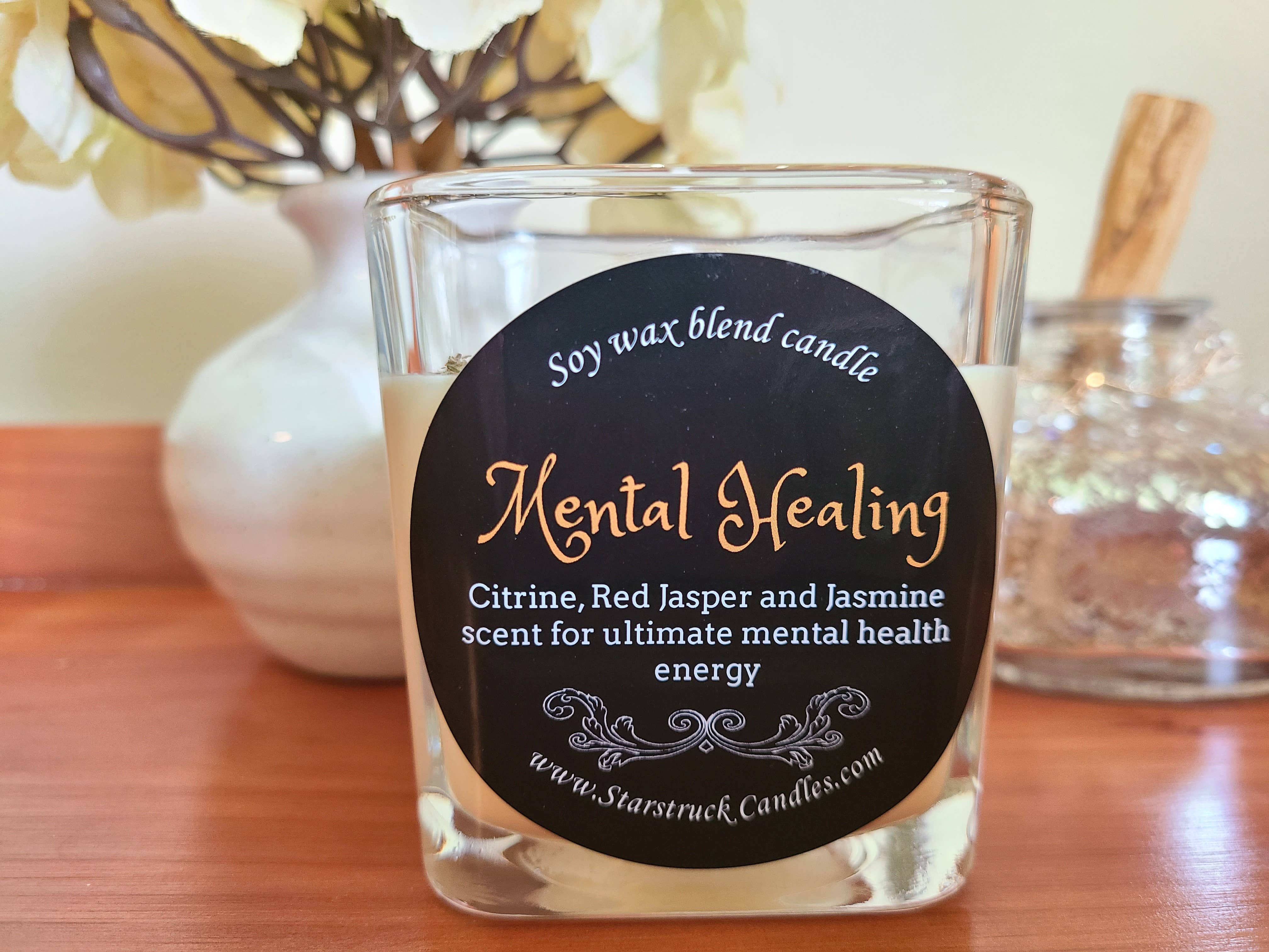 Starstruck Candles - Wholesale Jar/Filled Candle - Mental Healing Crystal Intention Candle