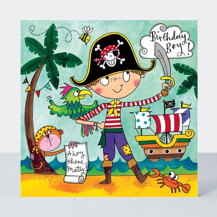 Rachel Ellen Designs - Wholesale Birthday Card - Jigsaw Card - Birthday Pirate0
