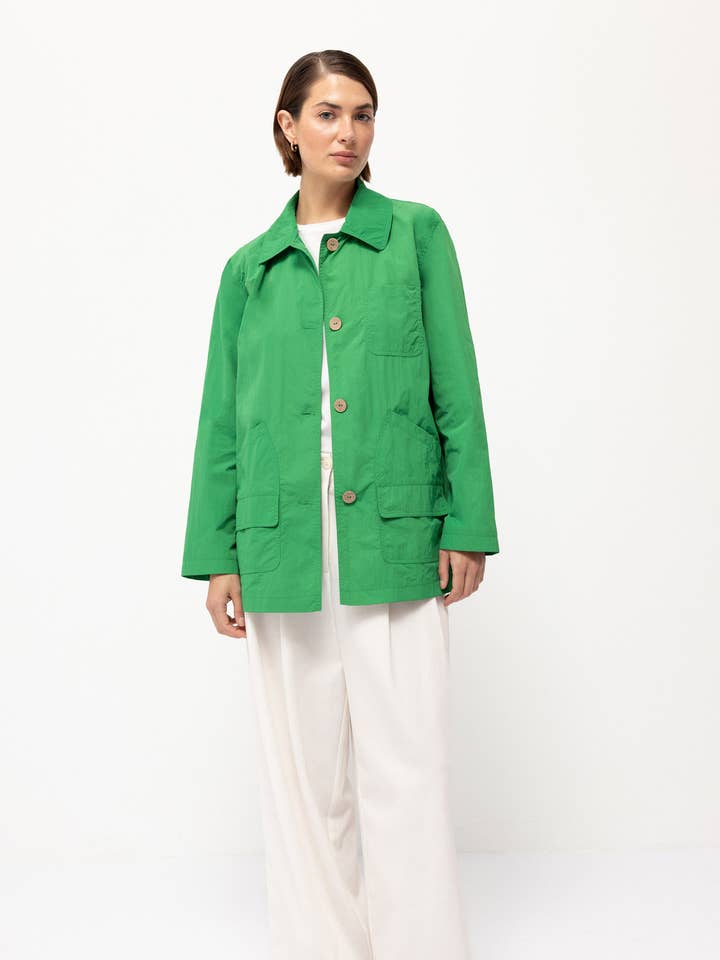 Ensfarvet parka (424550-35) for engroshandel hos Lanidor