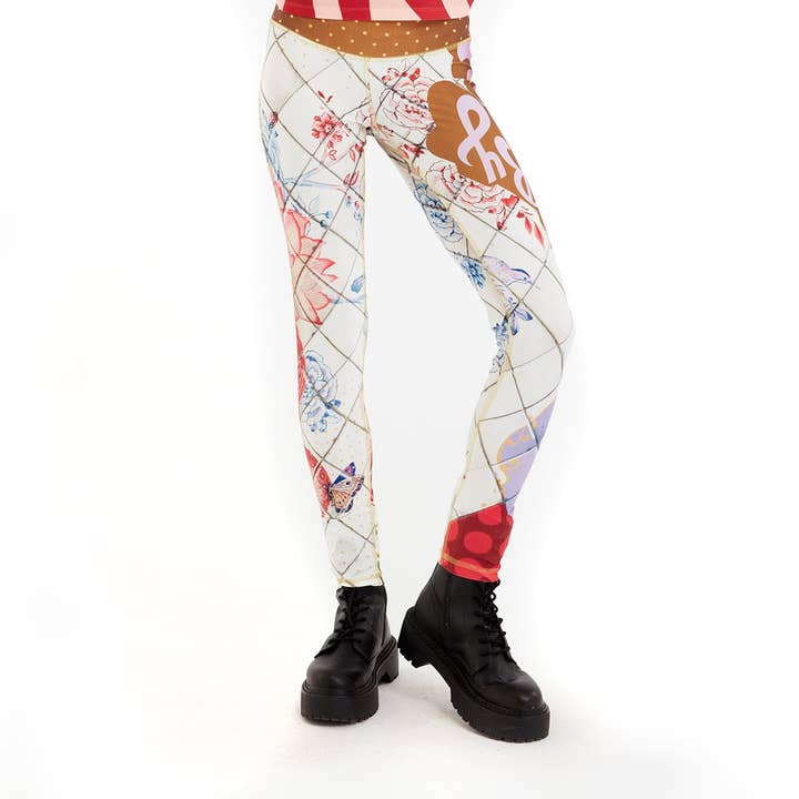 Leggings Comfort - Azulejos lavados no oceano por atacado de IPNG Design