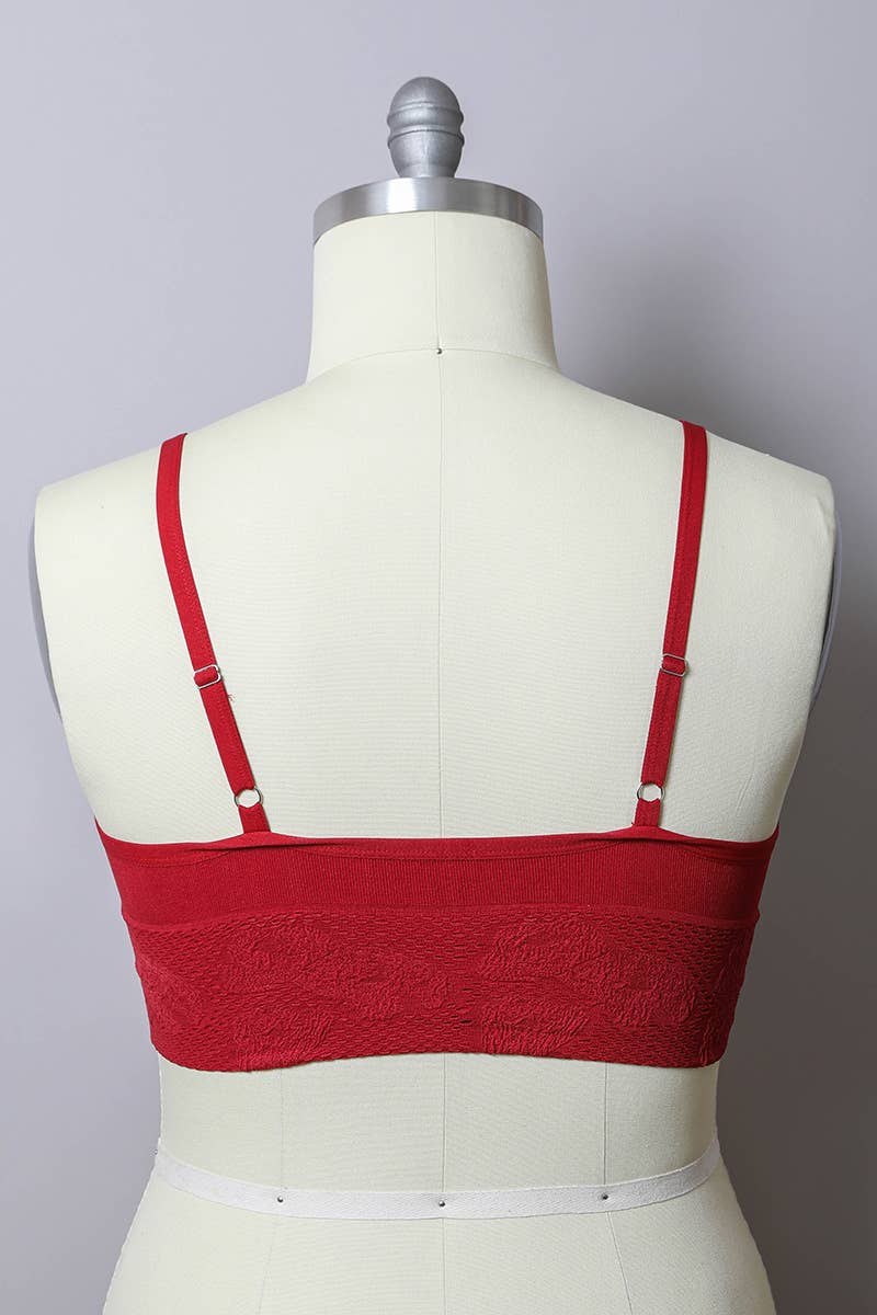 Leto Accessories - Wholesale Bralette - Women's - Chic Plus Size Textured Seamless Padded Brami10