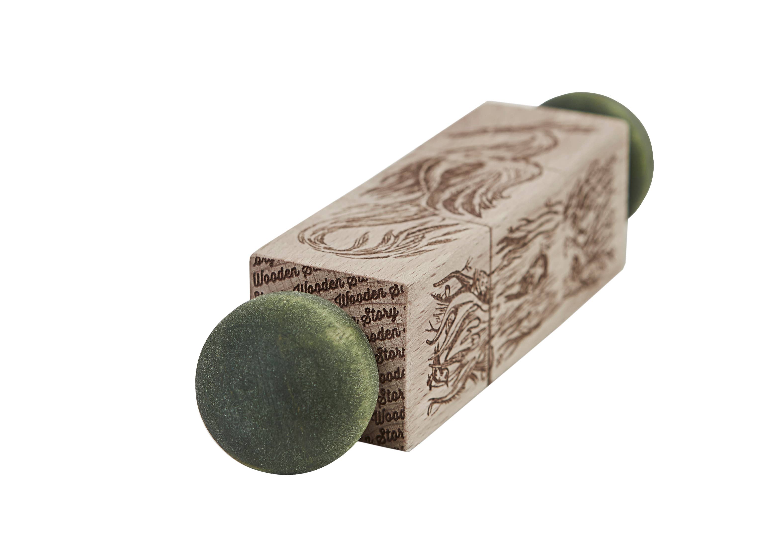 Wooden Story Sp. z o.o. - Wholesale Houten speelgoed - Kinderen - Draai de blokken - Magisch bos - groen2