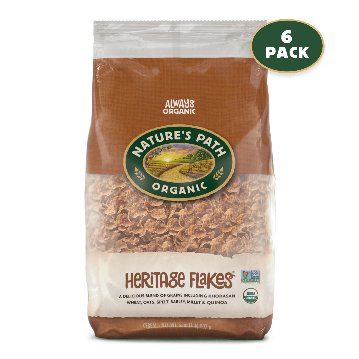 Nature's Path - Wholesale Breakfast Cereal - Heritage Flakes® Cereal, 32 oz Earth Friendly Bag (Case of 61