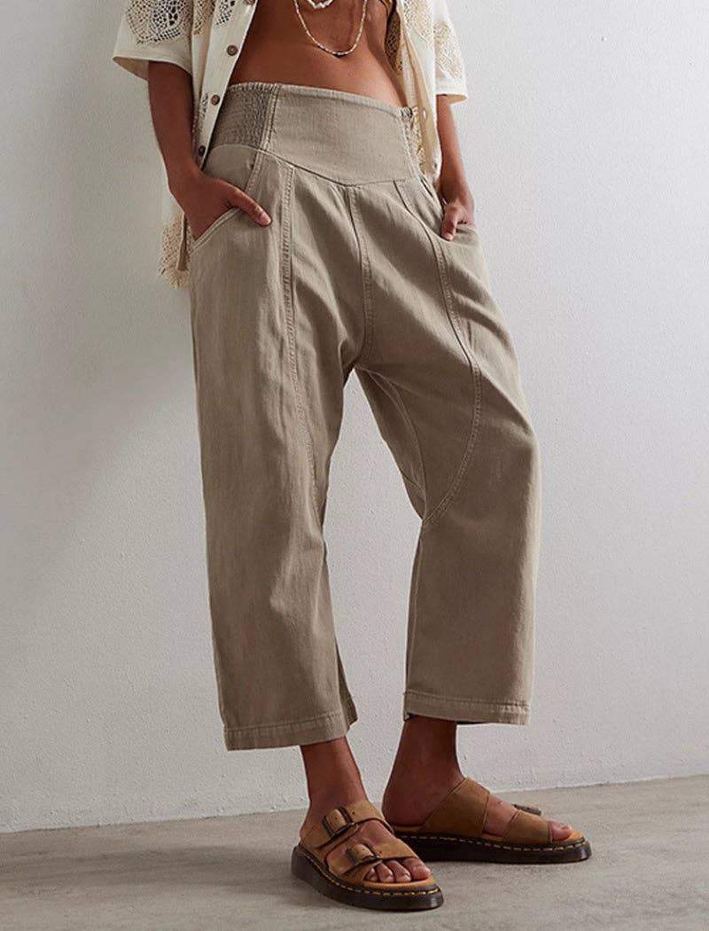 safistyle - Wholesale Pants - Women's - Relaxed Fit Cropped Harem Pants0