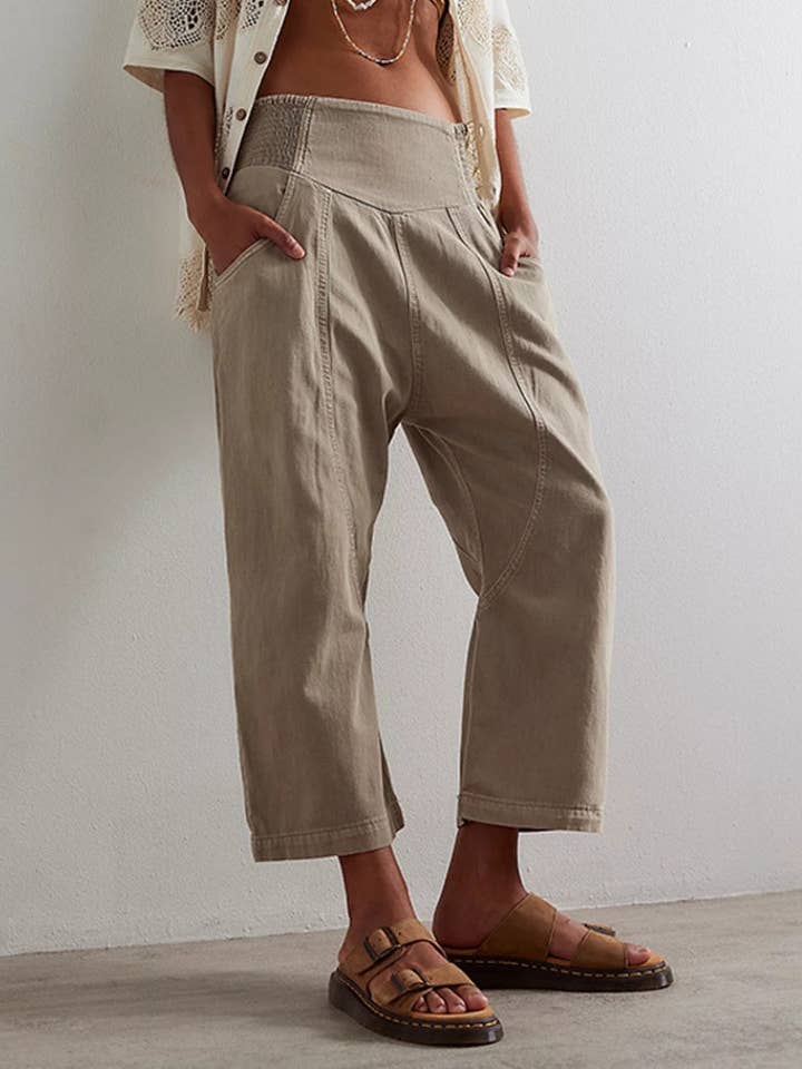 safistyle - Wholesale Pants - Women's - Relaxed Fit Cropped Harem Pants