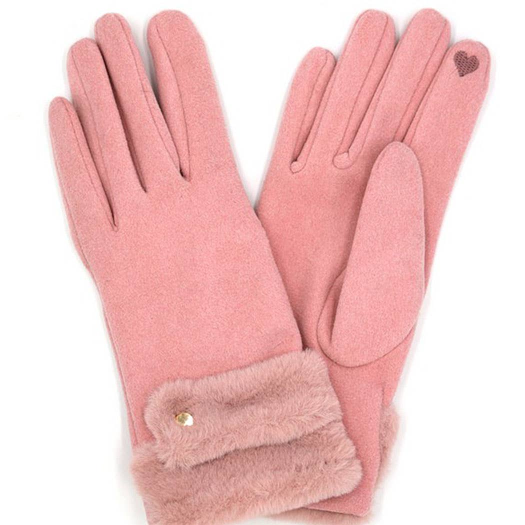 3AM BY H&D ACCESSORIES - Vente Gants – femme - Gants Smart Touch à double manchette en fausse fourrure4