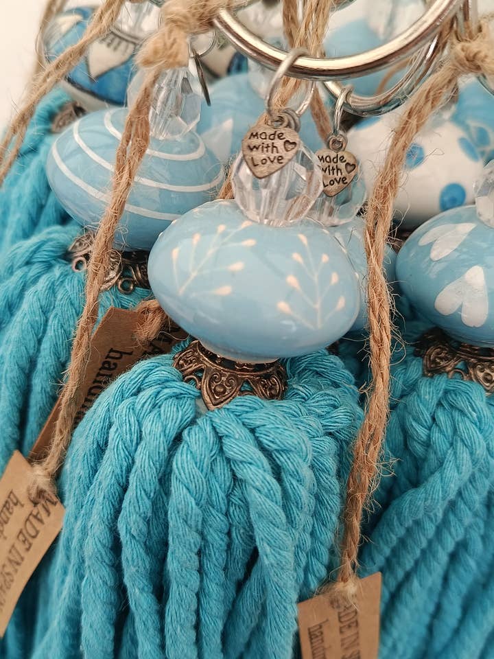Turquoise Caribbean - Decorative Boho Tassel for Curtains, Doors for wholesale by Tassel and Co