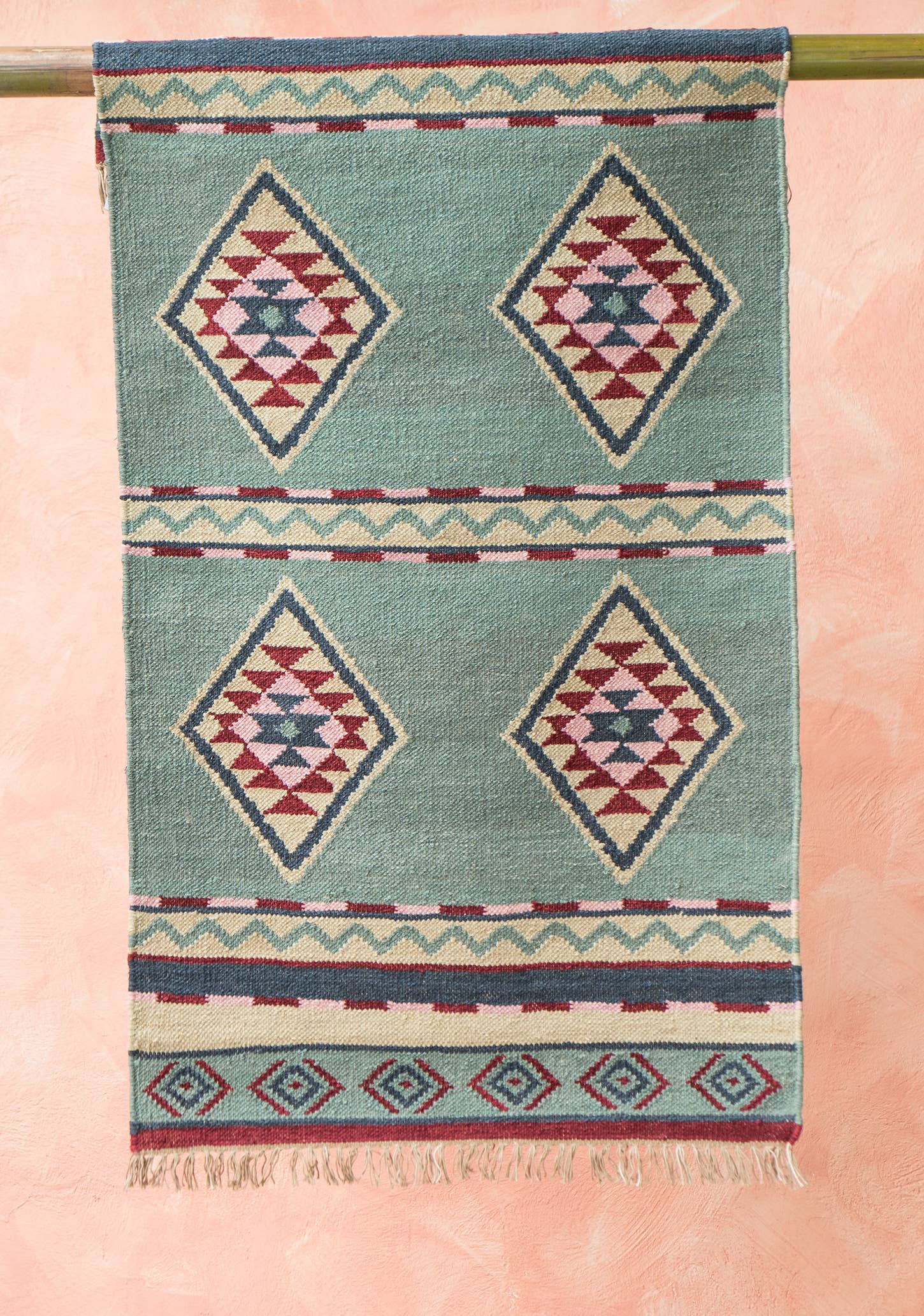 Namaste – wholesale Matta – Alanya handvävd ull/bomullskelimmatta, 75 X 135cm1