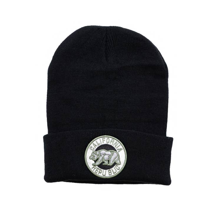 Cap Zone - Vendita all'ingrosso Berretto - Unisex - Berretti lunghi con risvolto con logo dell'orso della Repubblica della California