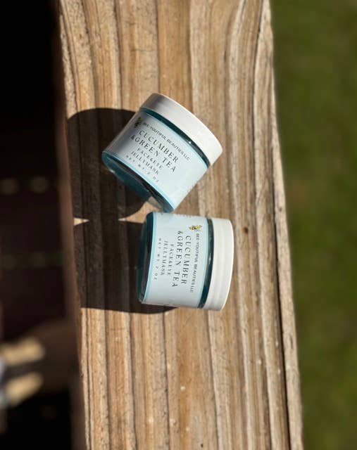 Bee-Youtiful Beauties - Venta al por mayor Mascarilla - MASCARILLA DE GELATINA DE PEPINO Y TÉ VERDE1
