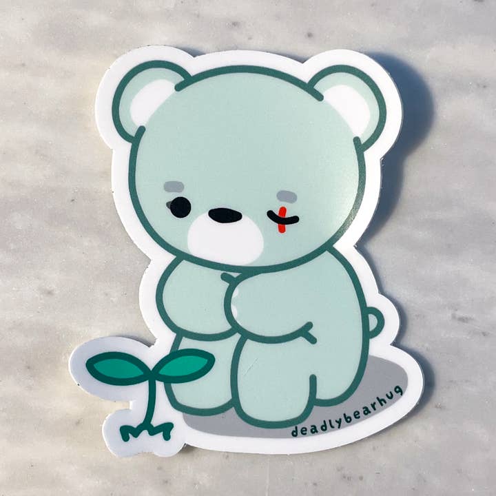 Sprout Deadly Waterproof Vinyl Sticker for wholesale by deadlybearhug