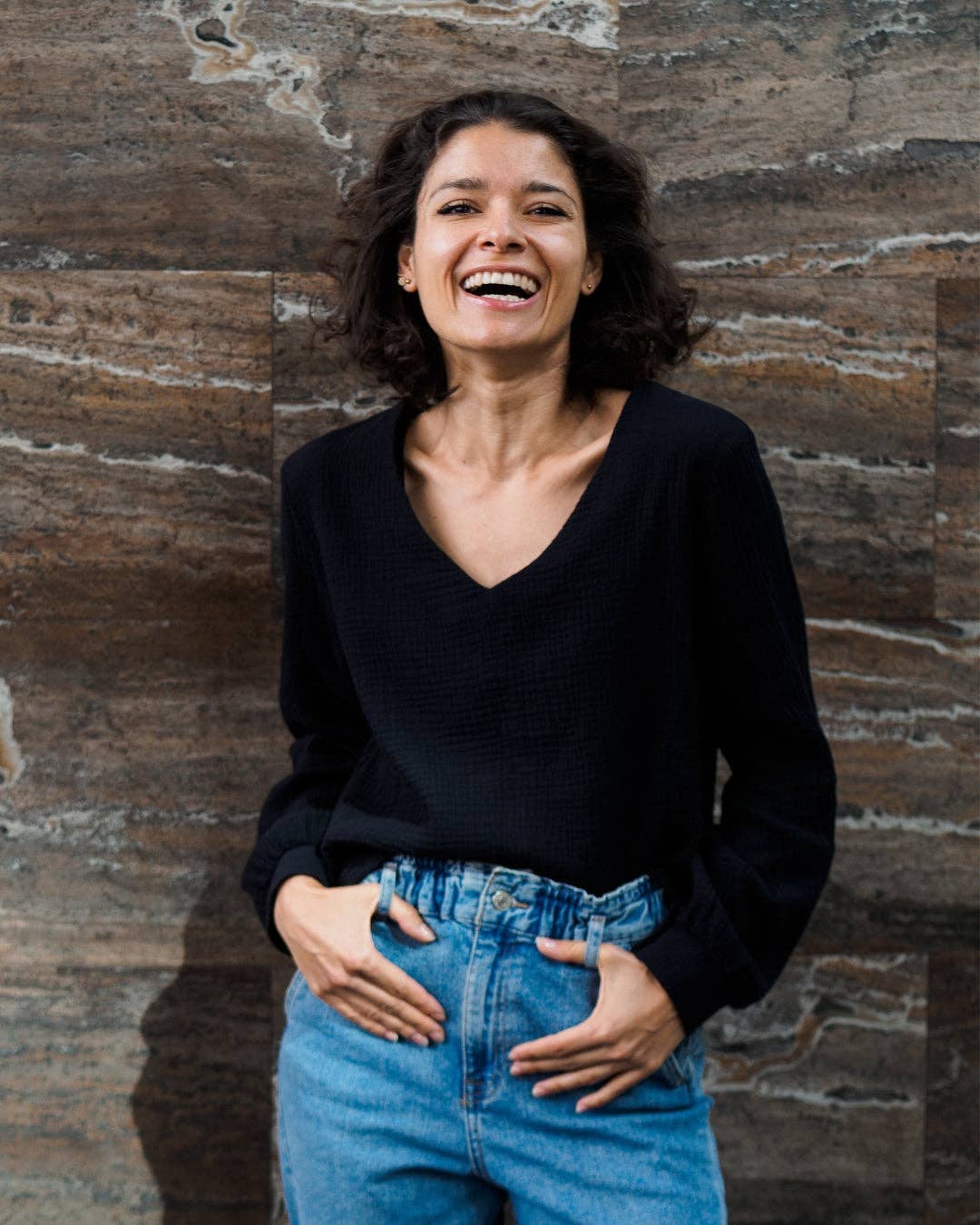 hutch&putch – wholesale Blus - Dam – Musselinblus "Jule" • med ballongärmar9