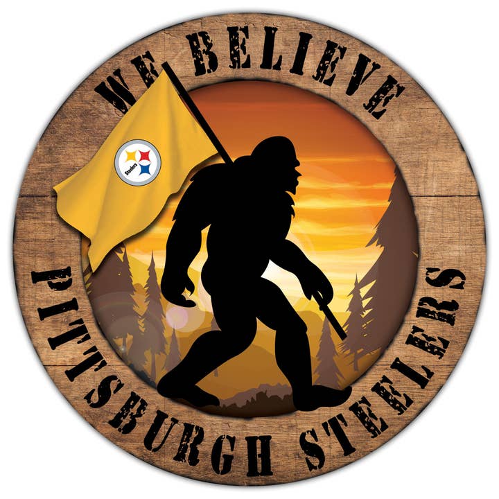 Desperate Enterprises - Wholesale Sign - 12" Pittsburgh Steelers Round MDF