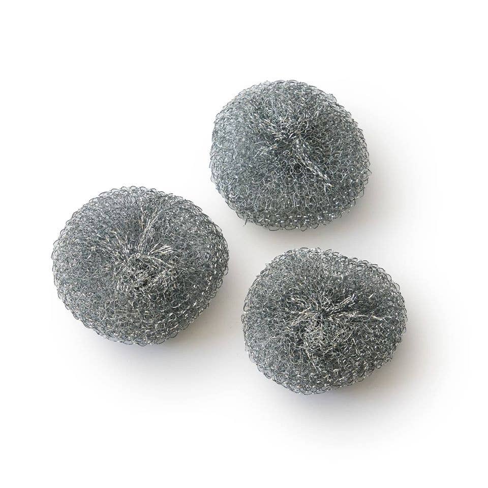 ecoLiving – wholesale Cleaning sponge – Steel Scourers - 3 Pack - 1 Unit2