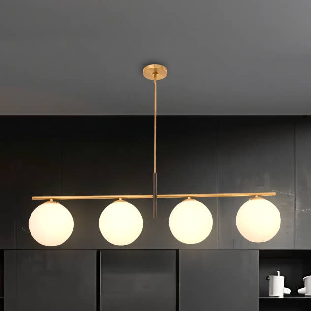 Lustre linéaire Spark Modern Gold à 4 lumières pour la vente par Brio Lighting