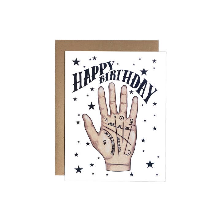 Chateau Blanche - Wholesale Birthday Card - Birthday Palm Reading Card1