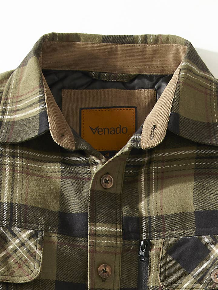 Venado - Wholesale Shirt Jacket/Shacket - Men's - Quilt Lined Brushed Flannel Shirt Jacket14