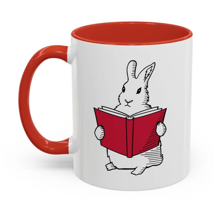 Tazza Book Lover, Judgmental Bunny Bookish Merch per Booktroverts, Book Club Gifts, Bookworms. Decorazione per scaffale, libro, libro, regalo letterario per la vendita all'ingrosso da parte di Terry Heath Art