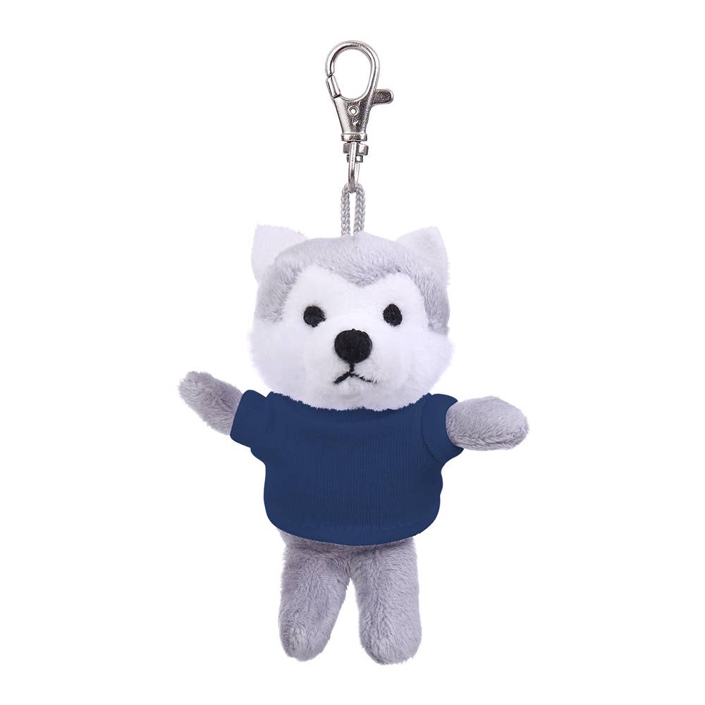Plushland - Wholesale Keychain - Unisex - 4" Keychain - Husky with customized shirt6