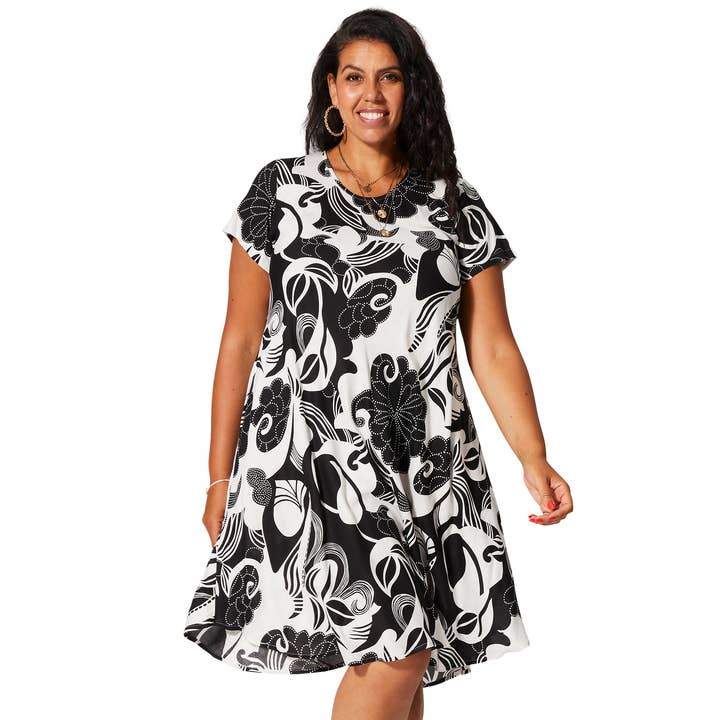 SHORT SLEEVE SUMMER DRESS ROPV0013A for wholesale by Aller Simplement