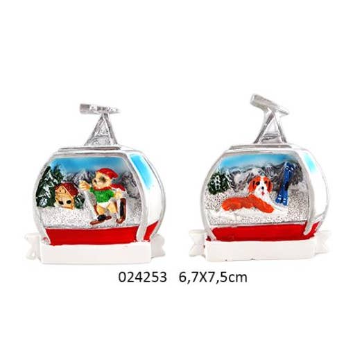 Faye - Wholesale Magnet - Magnet Cable Car + Animals 'Massif' 6.7 X 7.5 cm / 2 Ass0