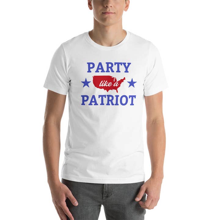 T-shirt unisexe Party Like a Patriot pour la vente par Souverista