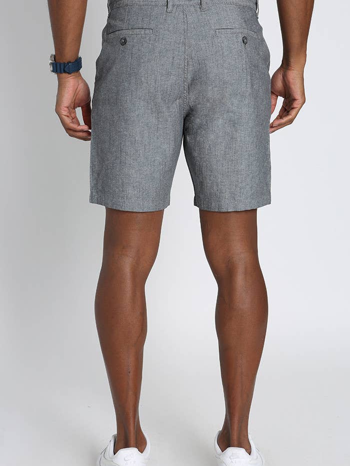 Grey Stretch Chambray Short for wholesale on Faire